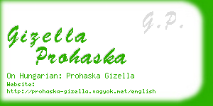 gizella prohaska business card